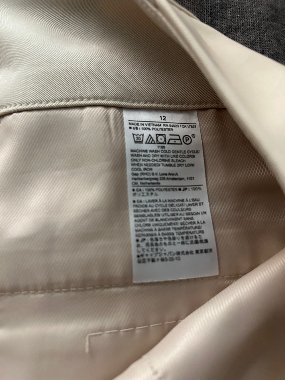 Banana Republic Cream High-Rise Pleated Wide-Leg Pants - Picture 3 of 9